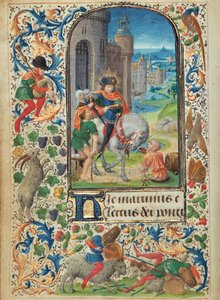 Saint Martin Dividing His Cloak by Lieven van Lathem